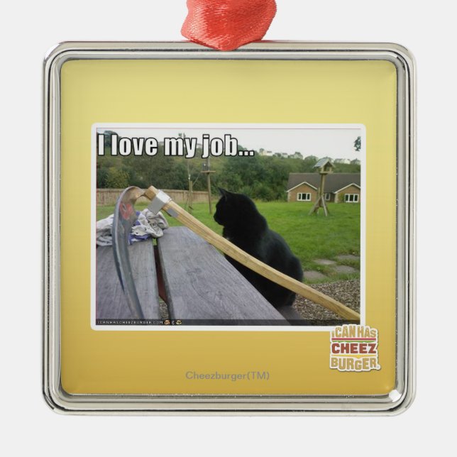 Adorno Metálico ¡Amo mi trabajo (Frente)