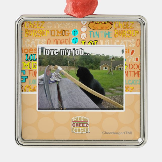 Adorno Metálico Amo mi trabajo (Frente)