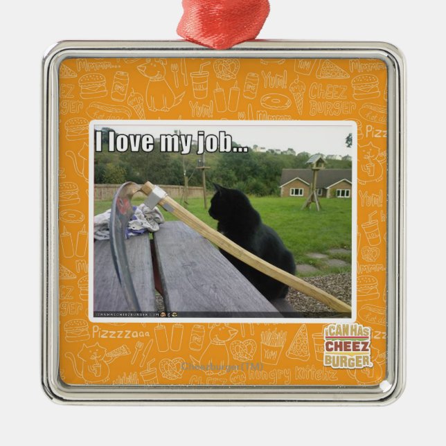 Adorno Metálico Amo mi trabajo (Frente)