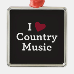 Adorno Metálico Amo música country