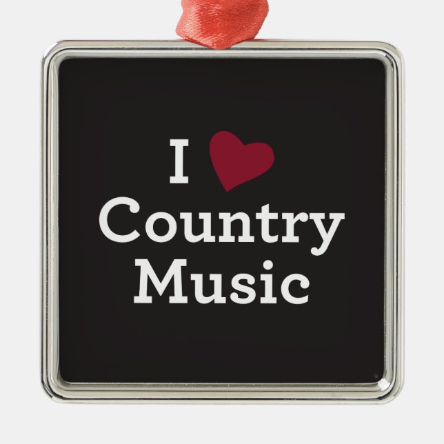 Adorno Metálico Amo música country (Frente)