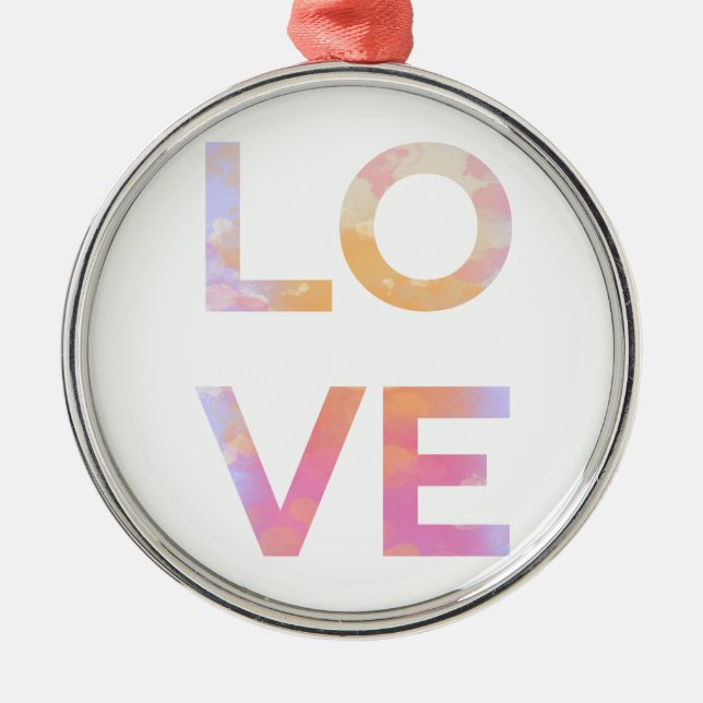 Adorno Metálico Amor, acuarela (Frente)