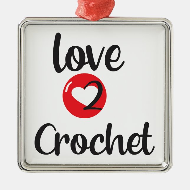 Adorno Metálico Amor al crochet (Frente)
