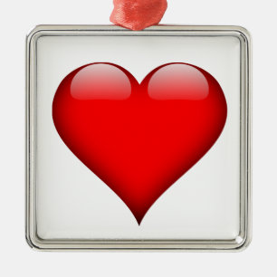 Adorno Metálico Amor del corazón rojo