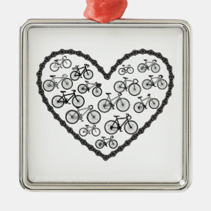 Adorno Metálico Amor en Bicicleta