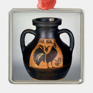 Adorno Metálico Amphora que representa un pollo, estilo del