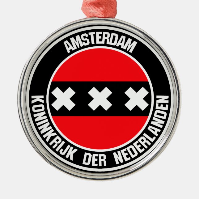 Adorno Metálico Ámsterdam Round Emblem (Frente)