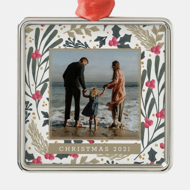 Adorno Metálico Añadir la foto | Fresas y naves acuáticas (Frente)