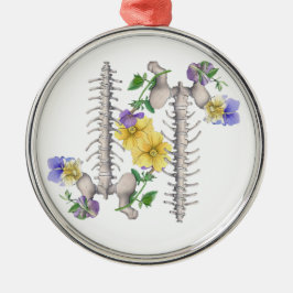 Adorno Metálico Anatomía floral - Vértebras, Hueso de la cadera
