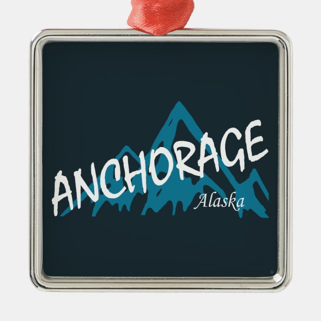 Adorno Metálico Anchorage Alaska (Frente)