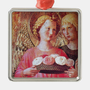 ADORNO METÁLICO ANGEL CON ROSAS