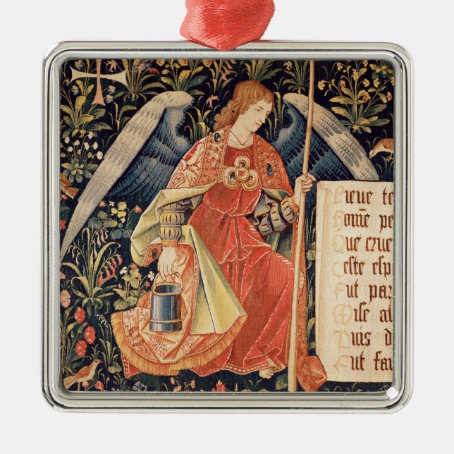 Adorno Metálico Ángel con una esponja atada a una barra (Frente)