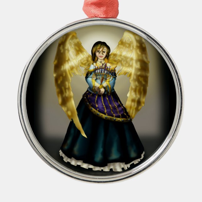 Adorno Metálico Ángel de Chanukah (Frente)