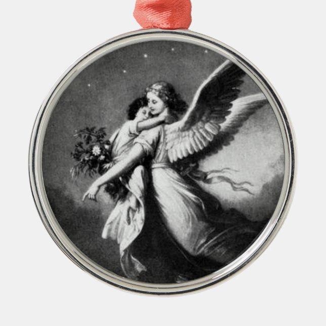 Adorno Metálico Ángel de guarda en la noche (Frente)