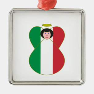 Adorno Metálico Ángel de la Bandera de Italia