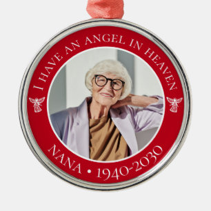 Adorno Metálico Ángel en el cielo Nana Foto conmemorativa