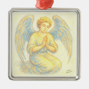 Adorno Metálico Ángel en oración