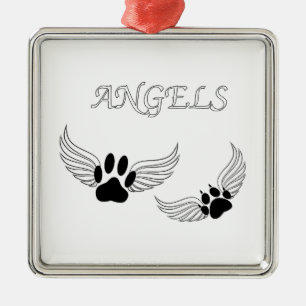 Adorno Metálico Angel Mascota Paws