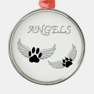 Adorno Metálico Angel Mascota Paws