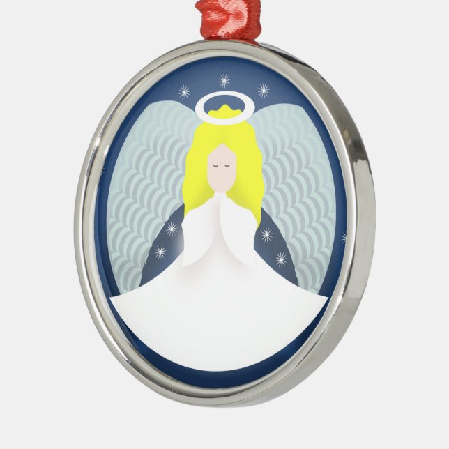 Adorno Metálico Ángel navidades con alas (Izquierda)