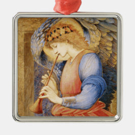 Adorno Metálico Angel Playing a Flageolet (de Edward Burne-Jones)