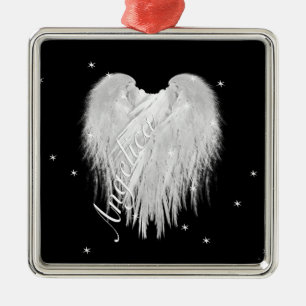 Adorno Metálico ANGEL WINGS ‘Believe’ Heart Black Starry