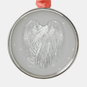 Adorno Metálico ANGEL WINGS 'Believe' Heart Starry Sparkle