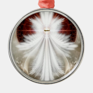 Adorno Metálico Angel Wings Snowflake Fractal Art