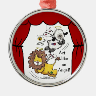 Adorno Metálico Ángeles leones y corderos