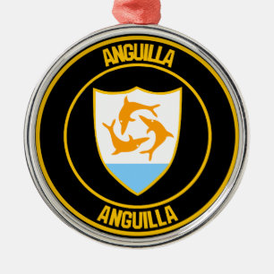 Adorno Metálico Anguila Round Emblem