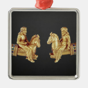 Adorno Metálico Anillo de cuello en forma de jinetes scíticos