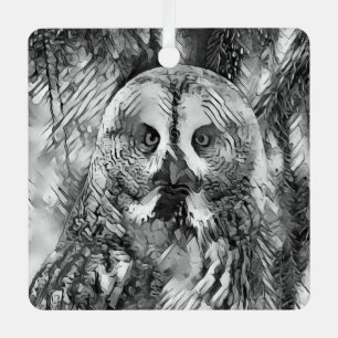 Adorno Metálico AnimalArtBW_Owl_001