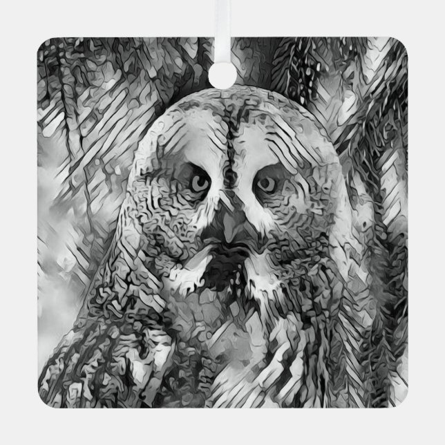 Adorno Metálico AnimalArtBW_Owl_001 (Anverso)