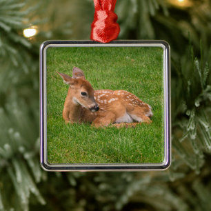 Adorno Metálico Animales de bebé más afectados   Little Fawn
