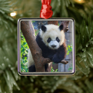 Adorno Metálico Animales de bebé más afectados Panda Cub gigante