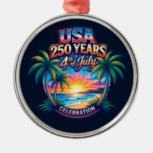 Adorno Metálico aniversario 250 de Estados Unidos en Palm Beach