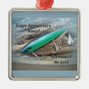 Adorno Metálico Aniversario - AJS Green Swimer Fishing Lure