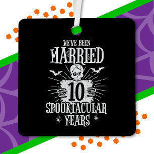 Adorno Metálico Aniversario de bodas número 10 Spooktacular de Hal