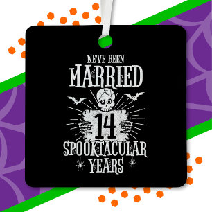 Adorno Metálico Aniversario de bodas número 14 Spooktacular de Hal