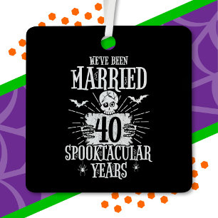 Adorno Metálico Aniversario de Bodas número 40 Espeluznante de Hal