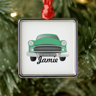Adorno Metálico Aniversario de Green Mean Retro Car Boy