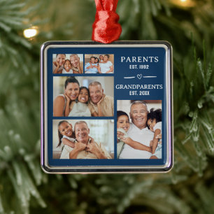 Adorno Metálico Año de abuelos padres Est Personalizado 5 Foto
