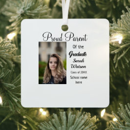 Adorno Metálico año de clase con nombre de foto de graduado orgull