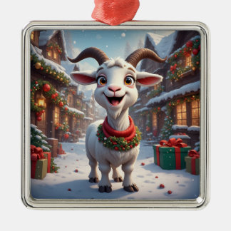Adorno Metálico 🎄 Año del Cabrito 2027 Idea de Regalo de Navidad 