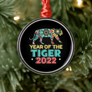 Adorno Metálico Año Nuevo Chino del Tigre 2022 - Mandala