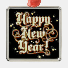 Adorno Metálico Año Nuevo Glitzy