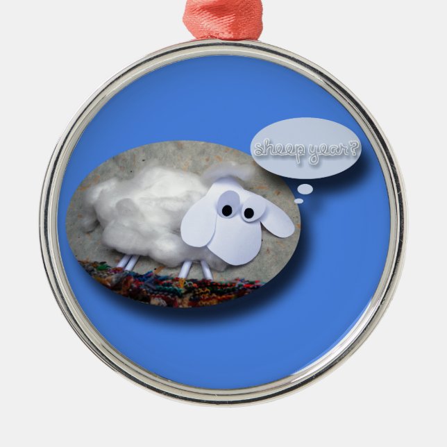 Adorno Metálico ¿Año ovino? Año Nuevo Chino 2015 (Frente)