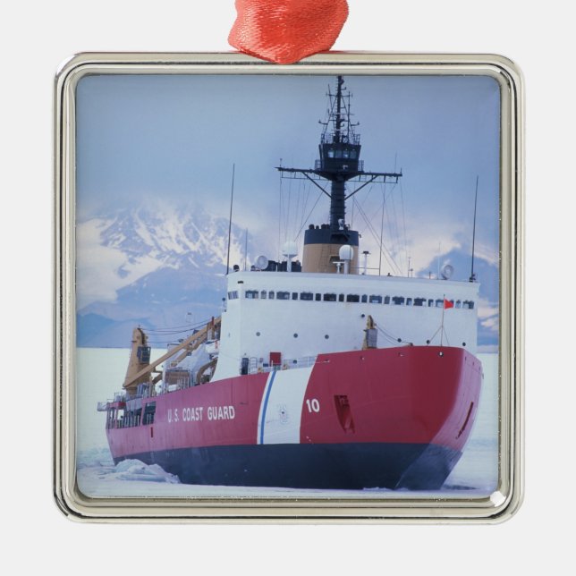 Adorno Metálico Antártida, Isla Ross, Estación McMurdo, USCG (Frente)