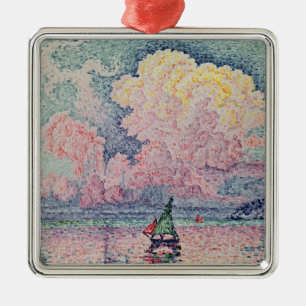 Adorno Metálico Antibes, Cloud rosada, 1916
