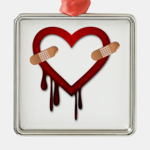 Adorno Metálico antidía de San Valentín de corazón roto